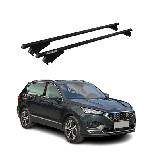 Menabo Dachträger Grundtäger für Seat Tarraco 2018-2025 75kg Alu Schwarz 2 tlg OMAC DE
