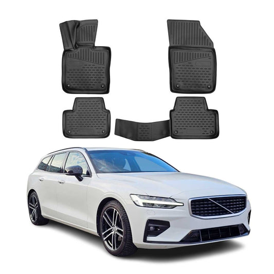 OMAC Fußmatten Gummimatten für Volvo V60 2018-2025 Automatten Schwarz 4x OMAC DE