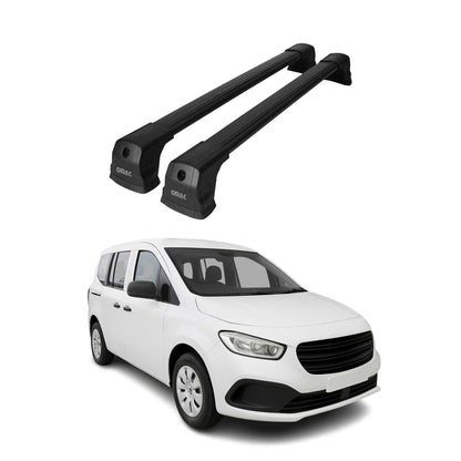 Dachträger Grundtäger für Mercedes Citan W420 2021-2025 75kg Alu Schwarz 2tlg OMAC DE