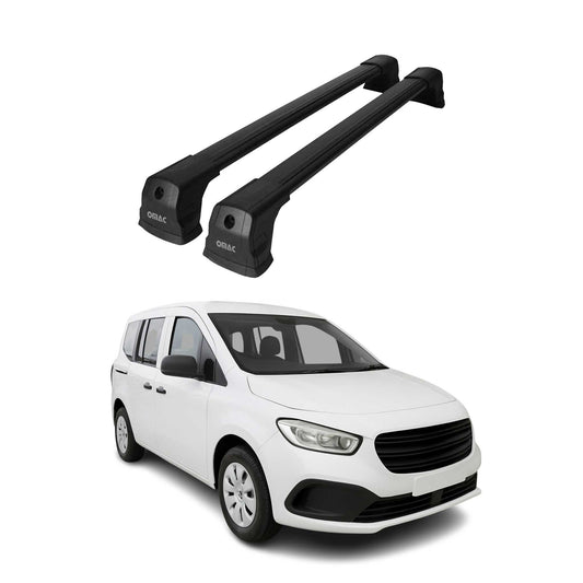 Dachträger Grundtäger für Mercedes Citan W420 2021-2025 75kg Alu Schwarz 2tlg OMAC DE