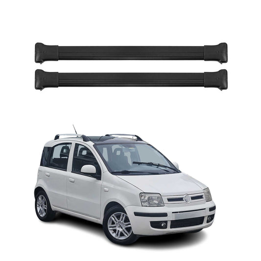 Dachträger Grundtäger für Fiat Panda 169 Cross 2003-2015 75kg Alu Schwarz 2 tlg OMAC DE