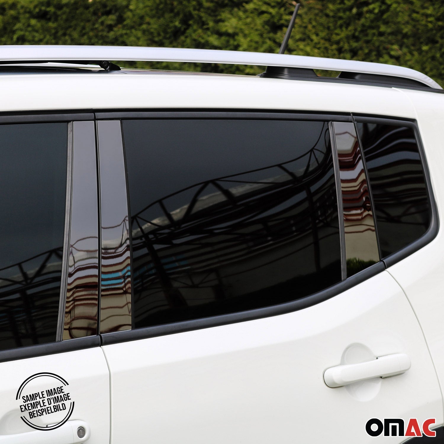 B-Säule Türsäulen Verkleidung für Honda CR-V 2012-2018 Edelstahl Dunkel 6tlg OMAC DE
