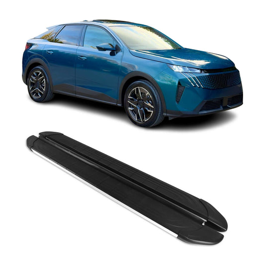 2024-2025 Peugeot 3008 III Trittbretter Seitenschweller Seitenbretter Aluminium Silber Schwarz OMAC DE