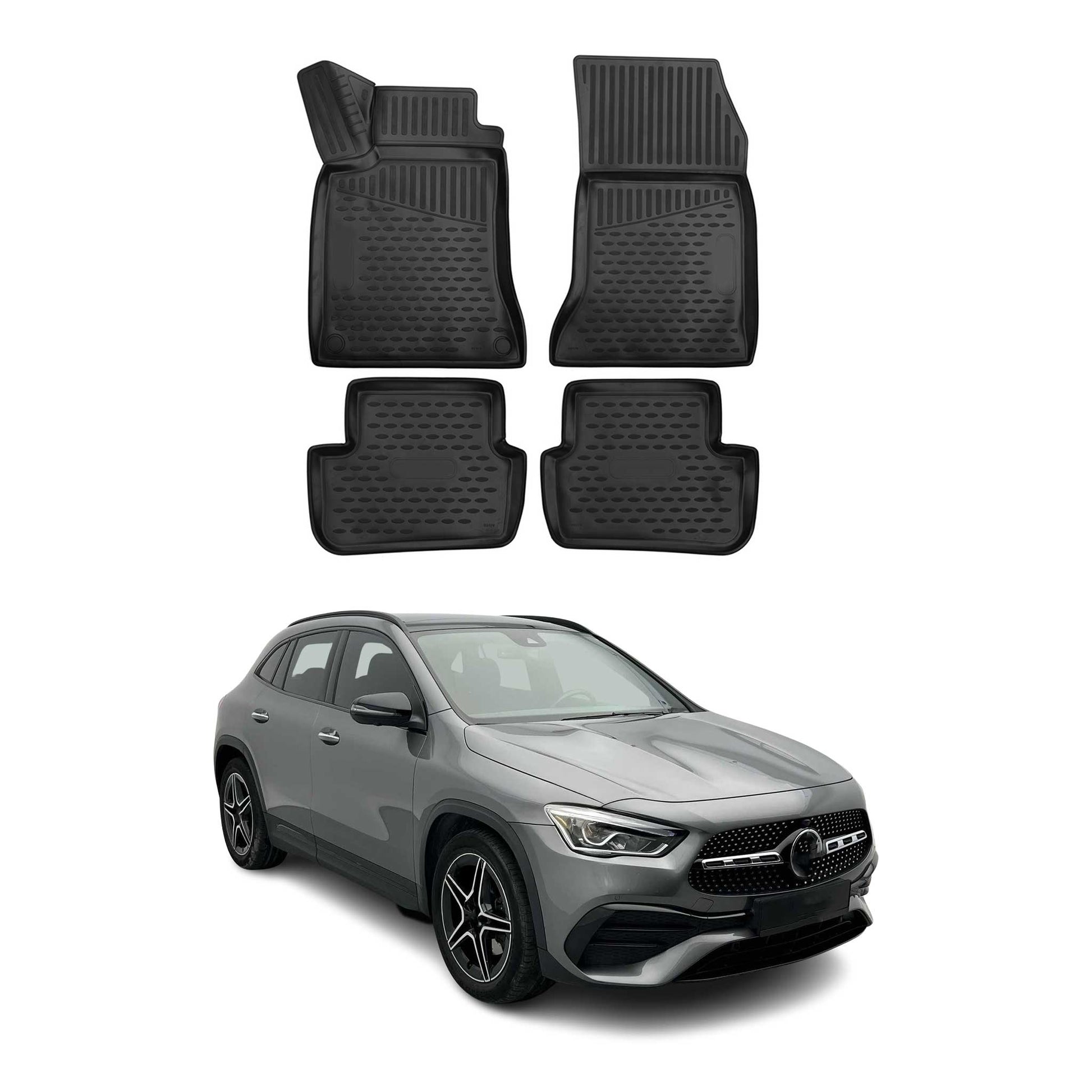 OMAC Fußmatten Gummimatten für Mercedes GLA H247 2020-2025 Automatten Schwarz 4x OMAC DE