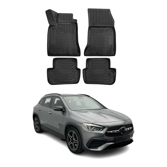 OMAC Fußmatten Gummimatten für Mercedes GLA H247 2020-2025 Automatten Schwarz 4x OMAC DE