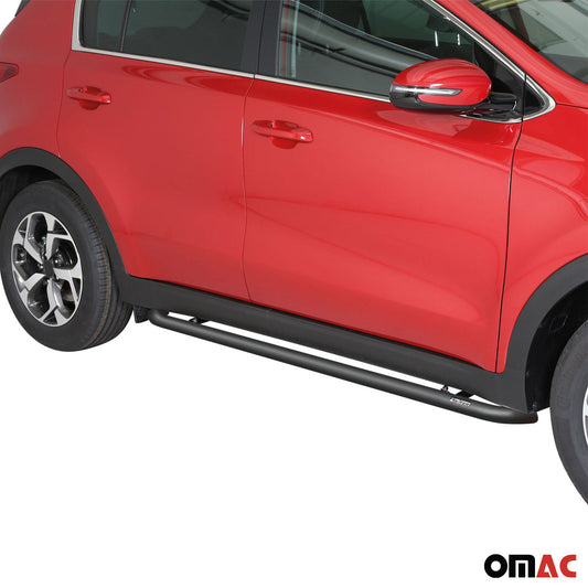 Stahl Seitenschweller Schwellerrohre für Kia Sportage 2016-2020 Schwarz OMAC DE