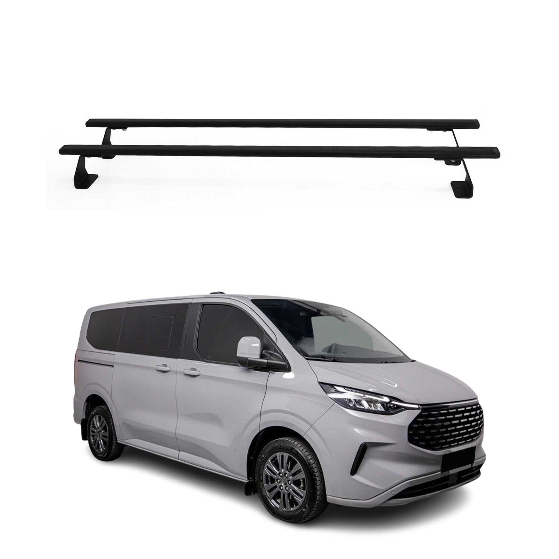 Dachträger für Ford Transit Custom / Tourneo Custom 2023-2025 75kg Stahl Schwarz OMAC DE