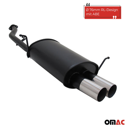 Novus Sportauspuff für BMW E36 Compact 316i 2x76mm RL-Design  mit ABE OMAC DE