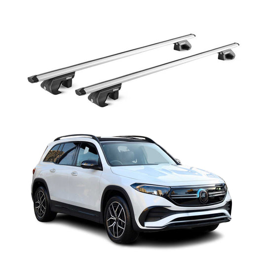 Dachträger Grundtäger für Mercedes EQB X243 2021-2025 90kg Alu Silber 2 tlg ABE OMAC DE
