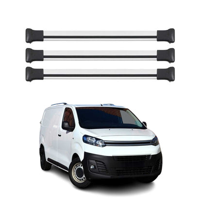 Dachträger Grundtäger für Citroen Jumpy 2016-2025 75kg Aluminium Silber 3 tlg OMAC DE