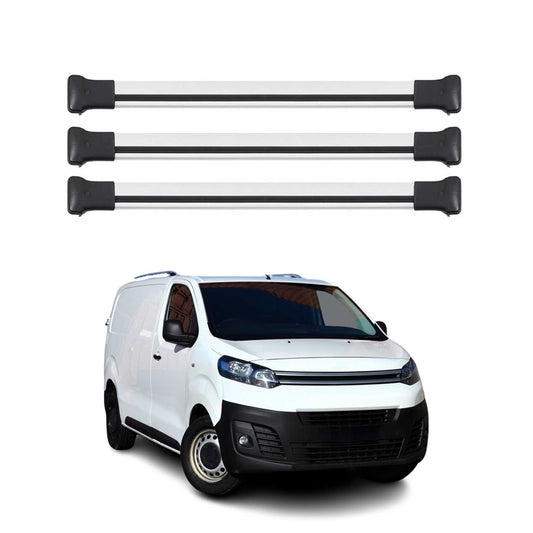 Dachträger Grundtäger für Citroen Jumpy 2016-2025 75kg Aluminium Silber 3 tlg OMAC DE