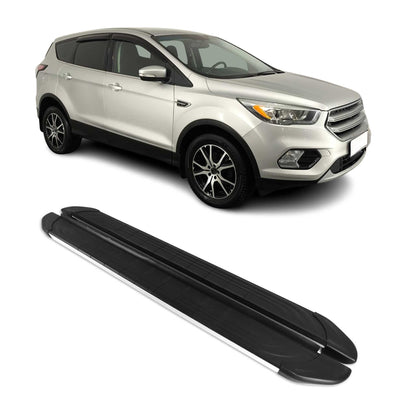 Seitenschweller Trittbretter für Ford Kuga St Line 2013-2020 Silber 2 tlg OMAC DE