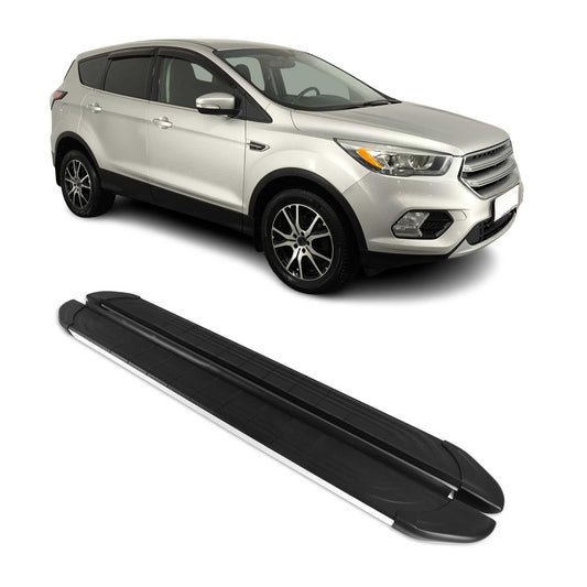 Seitenschweller Trittbretter für Ford Kuga St Line 2013-2020 Silber 2 tlg OMAC DE