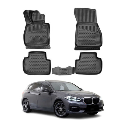 OMAC Gummimatten Fußmatten für BMW 1er F40 2019-2024 TPE Automatten Schwarz 4x OMAC DE