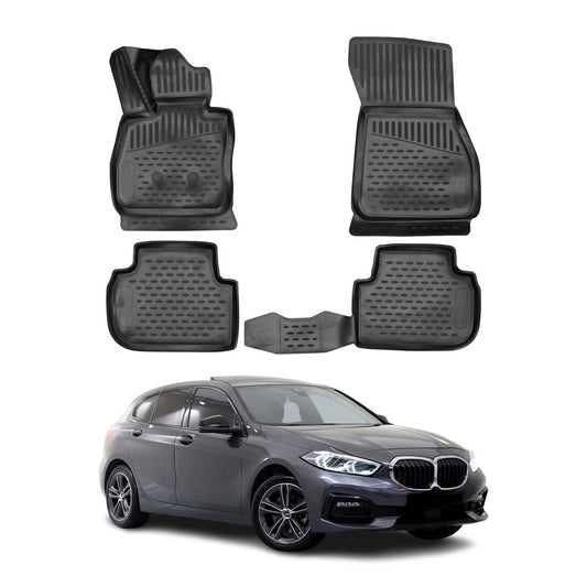 OMAC Gummimatten Fußmatten für BMW 1er F40 2019-2024 TPE Automatten Schwarz 4x OMAC DE