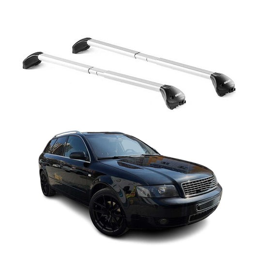 Dachträger für Audi A4 B5 B6 B7 Avant 1995-2008 5 tür 100kg Alu Silber 2x ABE OMAC DE