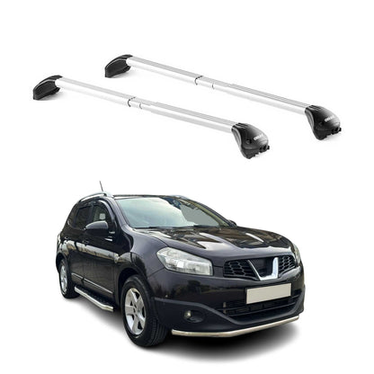 Dachträger für Nissan Qashqai+2 J10 2006-2014 5 tür 100kg Alu Silber 2x ABE OMAC DE