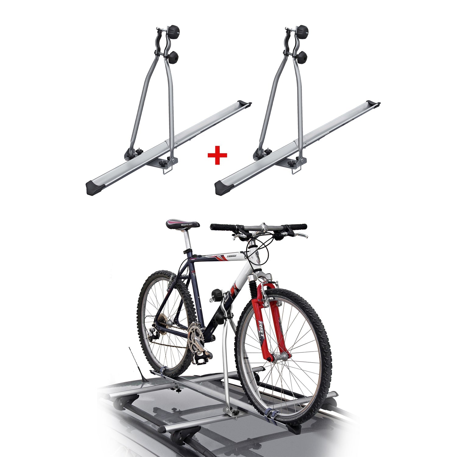 2x Menabo Fahrradträger Huggy bis 15kg ABE Stahl Dachfahrradträger OMAC DE