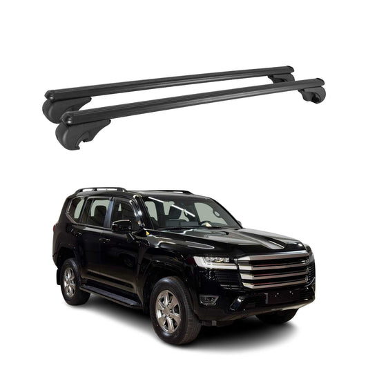 Dachträger Grundtäger für Toyota Land Cruiser J250 2023-2025 75kg Alu Schwarz 2x OMAC DE