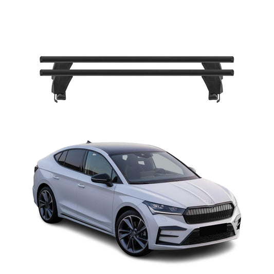 Menabo Dachträger Grundträger für Skoda Enyaq Coupè 2022-2025 Alu Schwarz 2tlg OMAC DE