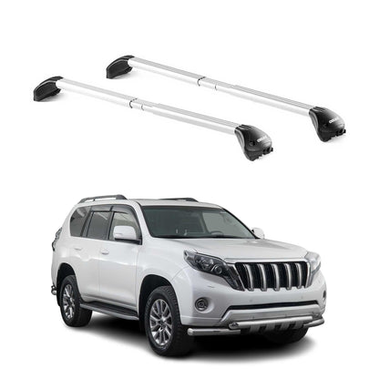 Dachträger für Toyota Land Cruiser 125 155 2002-2021 3 tür 100kg Alu ABE Silber OMAC DE