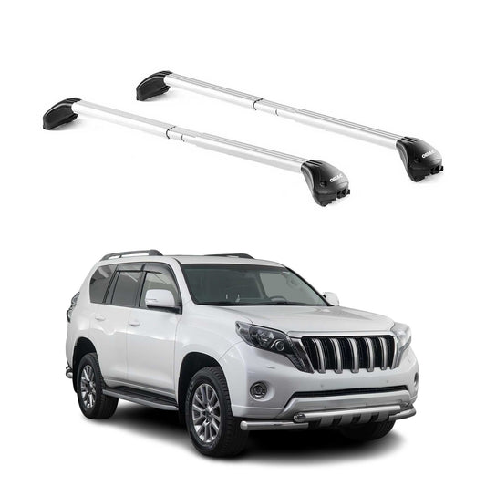 Dachträger für Toyota Land Cruiser 125 155 2002-2021 3 tür 100kg Alu ABE Silber OMAC DE