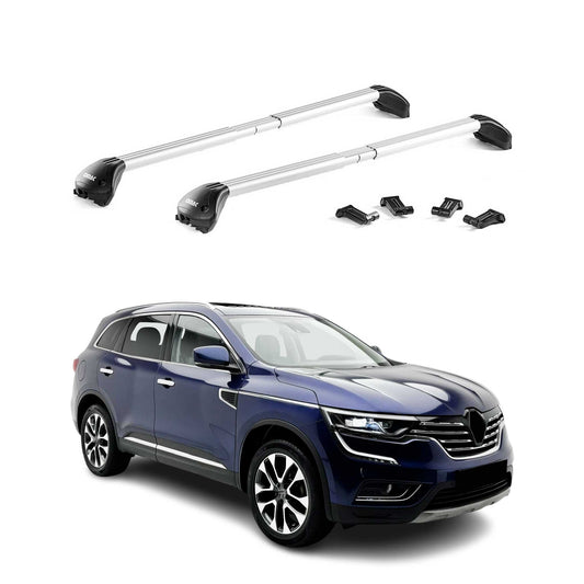 Dachträger Grundtäger für Renault Koleos mk2 2016-2025 100kg Alu Silber 2x ABE OMAC DE