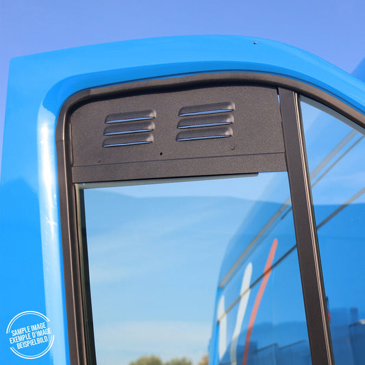 Lüftungsgitter Be & Entlüftung für Renault Trafic 3 2014-2024 Alu Schwarz 2x OMAC DE
