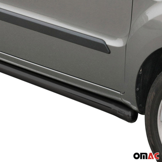 Stahl Seitenschweller Schwellerrohre für Kia Soul 2008-2014 Schwarz OMAC DE