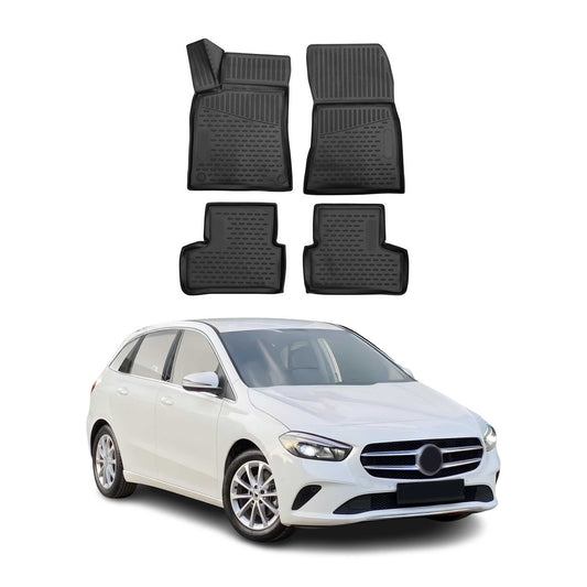 2019-2025 Mercedes B-Klasse W247 Fußmatten TPE Schwarz 4 tlg OMAC DE