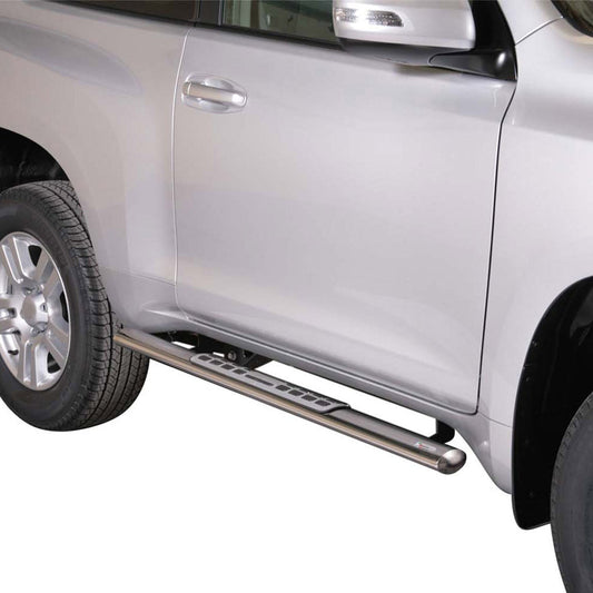 Stahl Seitenschweller für Toyota Land Cruiser Prado J150 2009-2023 Silber OMAC DE