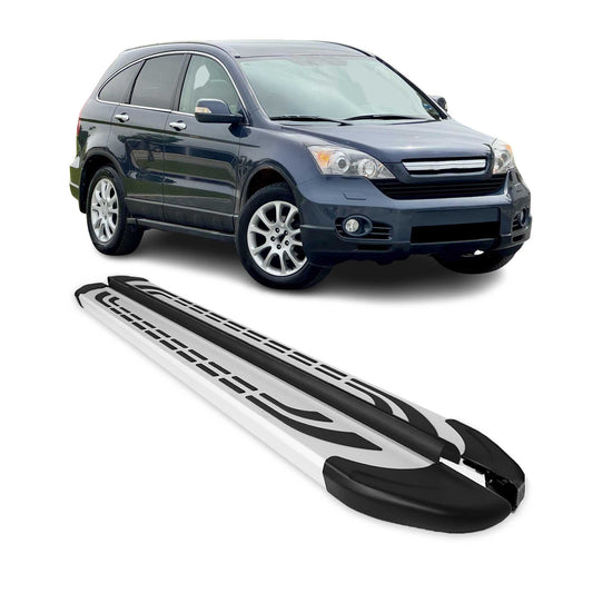 Trittbretter Seitenschweller Seitenbretter für Honda CR-V 2007-2012 Alu Grau OMAC DE