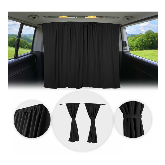 Autogardinen Fahrerhaus Maß Gardinen Camping Sonnenschutz Schwarz 160x180 OMAC DE