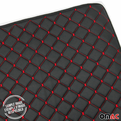 Kofferraumwanne Kofferraummatte PU-Leder für Jeep Renegade 2014-2024 Schwarz Rot OMAC DE