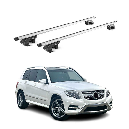Dachträger Grundtäger für Mercedes GLK Klasse X204 2008-2015 90kg Alu Silber ABE OMAC DE