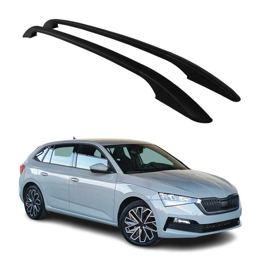 Aluminium Dachreling Relingträger für Skoda Scala 2019-2024 Schwarz 2x OMAC DE