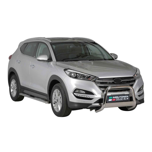 Edelstahl Seitenschweller Schwellerrohre für Hyundai Tucson 2015-2018 Silber OMAC DE