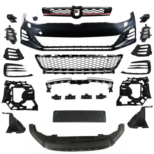 JOM Frontstoßstange Stoßstange für VW Golf 7 2012-2017 Schwarz OMAC DE