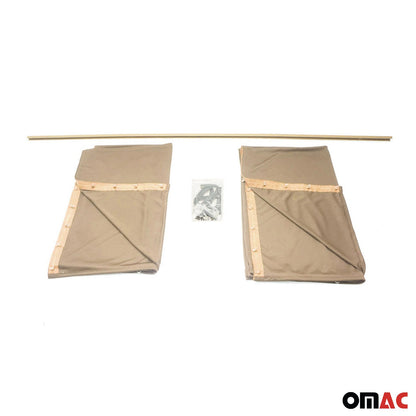 Autogardinen Fahrerhaus Maß Gardinen Camping Sonnenschutz Beige 130x180 OMAC DE