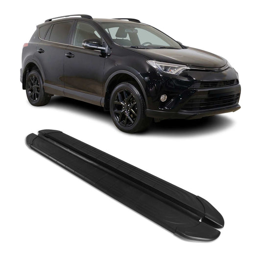 Seitenschweller Trittbretter für Toyota RAV4 Hybrid 2018-2025 Schwarz 2 tlg OMAC DE