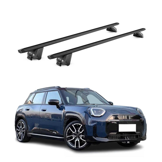 Dachträger Grundtäger für Mini Aceman 2024-2025 100kg Alu Schwarz 2 tlg ABE OMAC DE