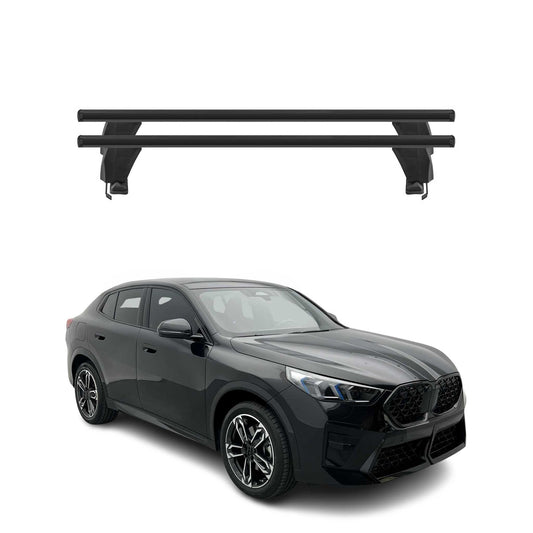 Menabo Dachträger Grundträger für BMW iX2 U10 2024-2025 Aluminium Schwarz 2tlg OMAC DE