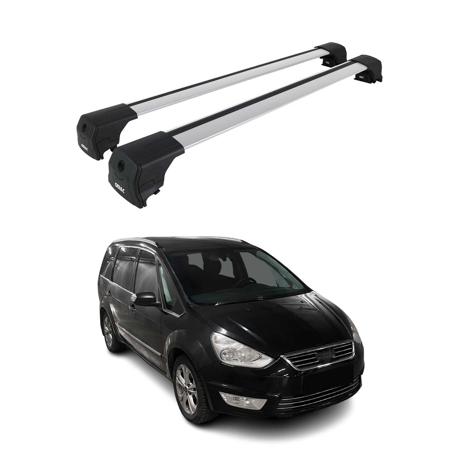 2006-2015 Ford Galaxy Dachträger Grundträger Silber Alu 2 tlg