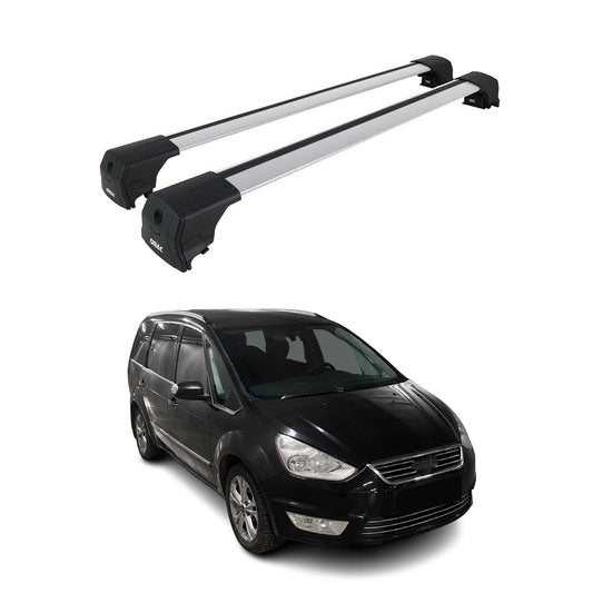2006-2015 Ford Galaxy Dachträger Grundträger Silber Alu 2 tlg