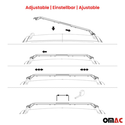 Dachträger für Mercedes C Klasse S205 Kombi 2015-2021 100kg Alu Silber 2x ABE OMAC DE