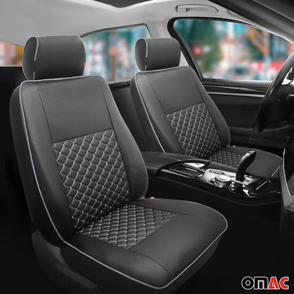 Sitzbezüge Schonbezüge für VW Transporter T4 1990-2003 Kunstleder Schwarz 1+1 OMAC DE