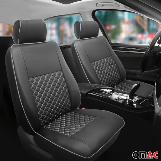 Sitzbezüge Schonbezüge für VW Transporter T4 1990-2003 Kunstleder Schwarz 1+1 OMAC DE