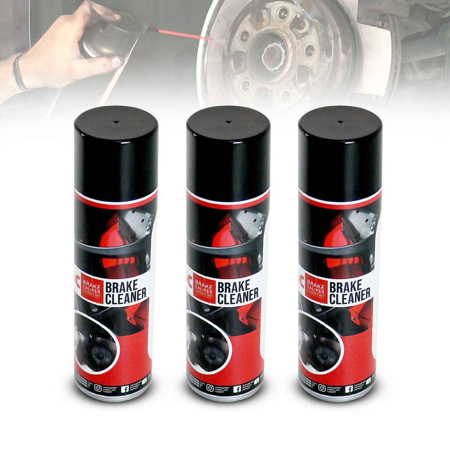OMAC Bremsenreiniger Spraydose Teilereiniger Entfetter Reinigung 500 ml SET 3x OMAC DE