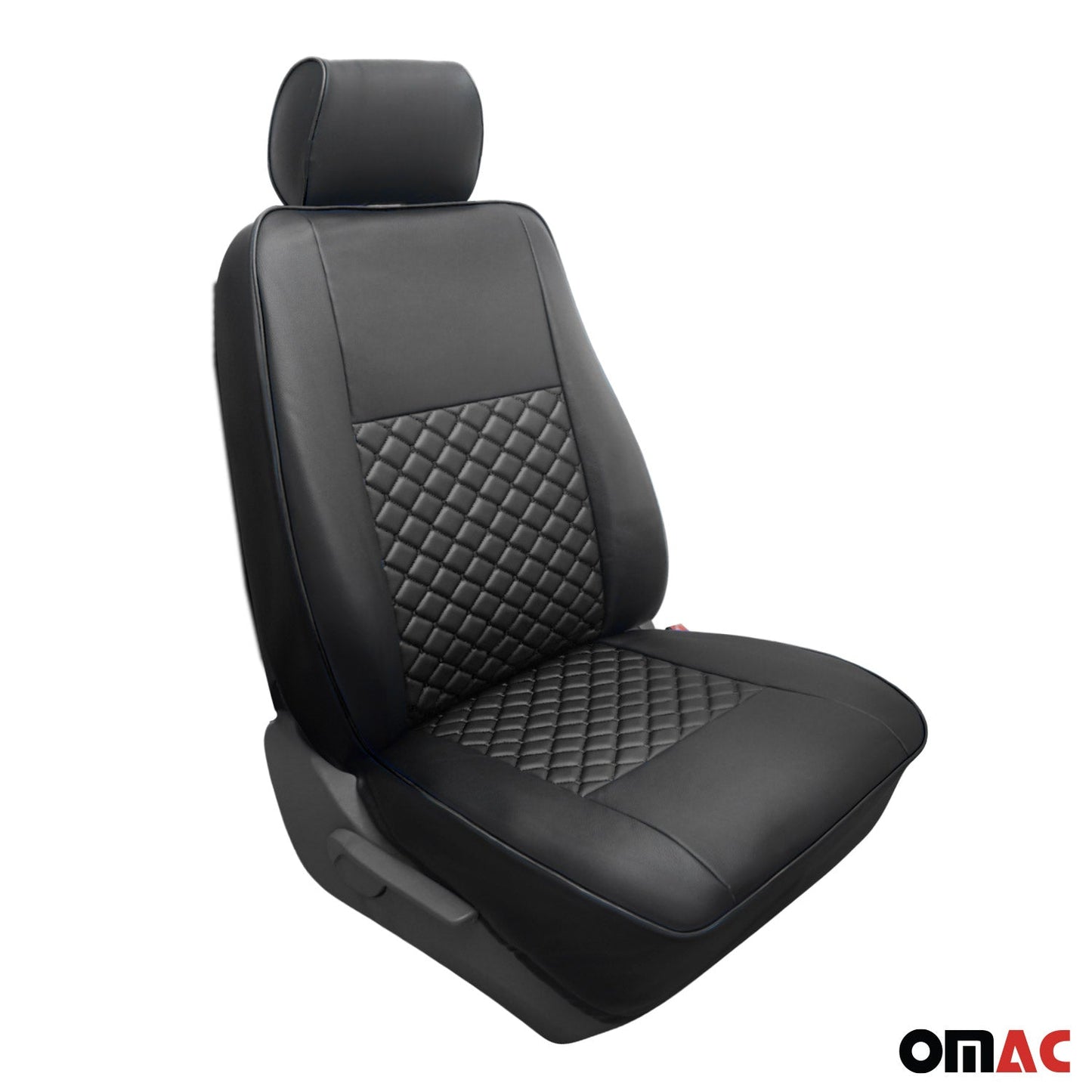 Sitzbezüge Schonbezüge für Mercedes Sprinter W906 2006-2018 Leder Schwarz 2+1 OMAC DE