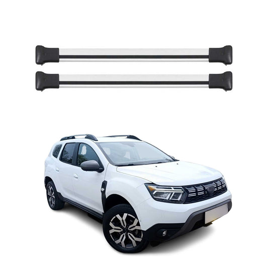 Dachträger Grundtäger für Dacia Duster mk3 2024-2025 75kg Aluminium Silber 2 tlg OMAC DE